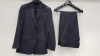 3 X BRAND NEW LUTWYCHE HAND TAILORED BLUE PINSTRIPED SUITS SIZE 42L, 42S AND 45R (PLEASE NOTE SUITS ARE NOT FULLY TAILORED)