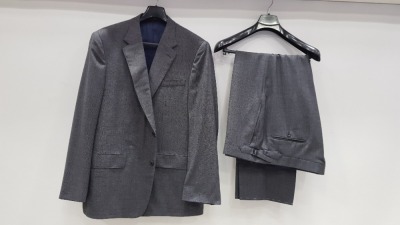 3 X BRAND NEW LUTWYCHE HAND TAILORED GREY PATTERNED SUITS SIZE 50R AND 46R (PLEASE NOTE SUITS ARE NOT FULLY TAILORED)