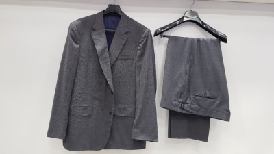 3 X BRAND NEW LUTWYCHE HAND TAILORED GREY PATTERNED SUITS (NO SIZES STATED) (PLEASE NOTE SUITS ARE NOT FULLY TAILORED)