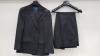 3 X BRAND NEW LUTWYCHE HAND TAILORED CHARCOAL PETTERNED SUITS SIZE 40R (PLEASE NOTE SUITS ARE NOT FULLY TAILORED)