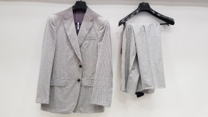 3 X BRAND NEW LUTWYCHE HAND TAILORED LIGHT GREY CHEQUERED SUITS SIZE 42R AND 44R (PLEASE NOTE SUITS ARE NOT FULLY TAILORED)