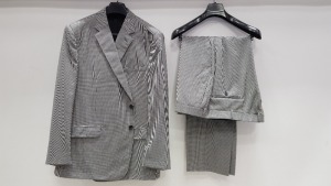 3 X BRAND NEW LUTWYCHE HAND TAILORED SUTS IN VARIOIS SHADED OF GREY SIZE 50R AND 52R (PLEASE NOTE SUITS ARE NOT FULLY TAILORED)