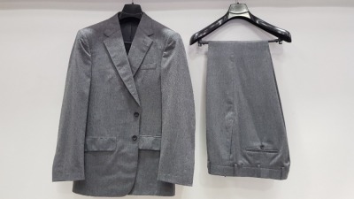 3 X BRAND NEW LUTWYCHE HAND TAILORED SUTS IN VARIOIS SHADED OF GREY (ONLY SIZE STATED 44R) (PLEASE NOTE SUITS ARE NOT FULLY TAILORED)