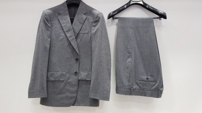 3 X BRAND NEW LUTWYCHE HAND TAILORED SUTS IN VARIOIS SHADED OF GREY SIZE 38S AND 46R (PLEASE NOTE SUITS ARE NOT FULLY TAILORED)