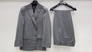 3 X BRAND NEW LUTWYCHE HAND TAILORED SUTS IN VARIOIS SHADED OF GREY SIZE 48R AND 46L (PLEASE NOTE SUITS ARE NOT FULLY TAILORED)