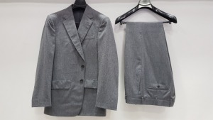 3 X BRAND NEW LUTWYCHE HAND TAILORED SUTS IN VARIOIS SHADED OF GREY SIZE 42R AND 46R (PLEASE NOTE SUITS ARE NOT FULLY TAILORED)