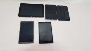 4 PIECE ASSORTED SPARES LOT CONTAINING 1 X TOSHIBA 10 TABLET 1 X VODAFONE 4G TABLET 1 X SAMSUNG TABLET 1 X NEXUS TABLET (PLEASE NOTE ALL FOR SPARES)