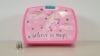 72 X 'BELIEVE IN MAGIC' UNICORN MINI LUNCHBOXES - IN 6 CARTONS