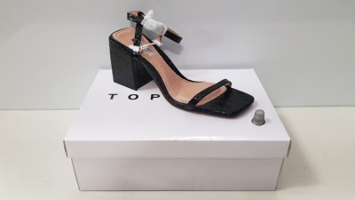 29 X BRAND NEW TOPSHOP NORA BLACK HEELED SHOES UK SIZE 6 RRP £39.00 (TOTAL RRP £1131.00)
