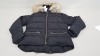 12 X BRAND NEW TOPSHOP FAUX FUR HOODED PUFFER JACKETS IN BLACK UK SIZE 12 RRP £65.00 (TOTAL RRP £780.00) IN 3 BOXES