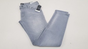 16 X BRAND NEW JACK & JONES GREY DENIM JEANS IN VARIOUS SIZES