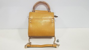 20 X BRAND NEW TOPSHOP CROCODILE SKIN EFFECT YELLOW BAG RRP £25.00 (TOTAL RRP £500.00)