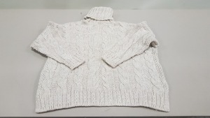 5 X BRAND NEW TOPSHOP WHITE TURTLENECK JUMPER SIZE SMALL RRP £49.00 (TOTAL RRP £245.00)