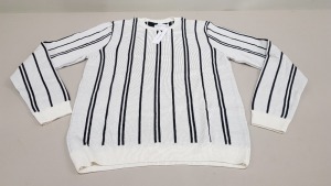 11 X BRAND NEW TOPMAN OFF WHITE LIGHT JUMPERS SIZE LARGE