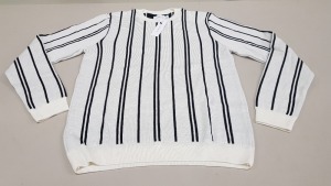 11 X BRAND NEW TOPMAN OFF WHITE LIGHT JUMPERS SIZE LARGE