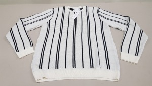 12 X BRAND NEW TOPMAN OFF WHITE LIGHT JUMPERS SIZE MEDIUM