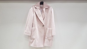 9 X BRAND NEW TOPSHOP WOOLEN PINK OVERCOATS IN UK SIZE 12 RRP-£65.00 TOTAL RRP.£585.00