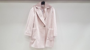 8 X BRAND NEW TOPSHOP WOOLEN PINK OVERCOATS IN UK SIZE 12 RRP-£65.00 TOTAL RRP.£525.00