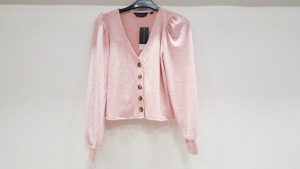 20 X BRAND NEW DOROTHY PERKINS LIGHT PINK BUTTONED CARDIGANS IN VARIOUS SIZES RRP-£19.99 TOTAL RRP-£399.80