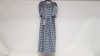 10 X BRAND NEW TOPSHOP BLUE CHEQUERED LONG DRESSES UK SIZE 8 AND 6 RRP-£45.00 TOTAL RRP-£ 450.00