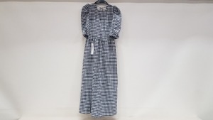 10 X BRAND NEW TOPSHOP BLUE CHEQUERED LONG DRESSES UK SIZE 8 AND 12RRP-£45.00 TOTAL RRP-£ 450.00 (MAINLY 8'S)