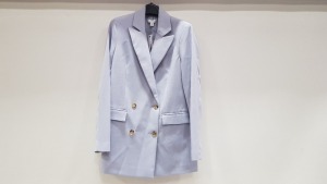 6 X BRAND NEW TOPSHOP LIGHT PURPLE BUTTONED BLAZERS UK SIZE 16 RRP-£ 59.00 TOTAL RRP-£ 354.00