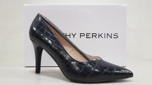 24 X BRAND NEW DOROTHY PERKINS DRAKE BLACK HIGH HEELS UK SIZE 6 RRP £23.00 (TOTAL RRP £552.00)