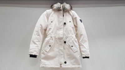 8 X BRAND NEW ONLY CLOTHING EGGNOG FAUX FUR WINTER PARKA IN VARIOUS SIZES RRP £50.00 (TOTAL RRP £400.00)