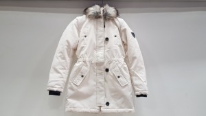 7 X BRAND NEW ONLY CLOTHING EGGNOG FAUX FUR WINTER PARKA IN VARIOUS SIZES RRP £50.00 (TOTAL RRP £350.00)