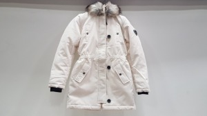 7 X BRAND NEW ONLY CLOTHING EGGNOG FAUX FUR WINTER PARKA IN VARIOUS SIZES RRP £50.00 (TOTAL RRP £350.00)