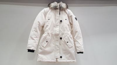 8 X BRAND NEW ONLY CLOTHING EGGNOG FAUX FUR WINTER PARKA IN VARIOUS SIZES RRP £50.00 (TOTAL RRP £400.00)