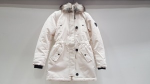 7 X BRAND NEW ONLY CLOTHING EGGNOG FAUX FUR WINTER PARKA IN VARIOUS SIZES RRP £50.00 (TOTAL RRP £350.00)