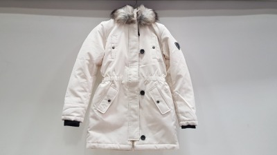 8 X BRAND NEW ONLY CLOTHING EGGNOG FAUX FUR WINTER PARKA IN VARIOUS SIZES RRP £50.00 (TOTAL RRP £400.00)