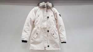 7 X BRAND NEW ONLY CLOTHING EGGNOG FAUX FUR WINTER PARKA IN VARIOUS SIZES RRP £50.00 (TOTAL RRP £350.00)