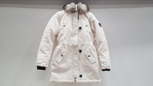 7 X BRAND NEW ONLY CLOTHING EGGNOG FAUX FUR WINTER PARKA IN VARIOUS SIZES RRP £50.00 (TOTAL RRP £350.00)