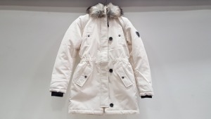 8 X BRAND NEW ONLY CLOTHING EGGNOG FAUX FUR WINTER PARKA IN VARIOUS SIZES RRP £50.00 (TOTAL RRP £400.00)