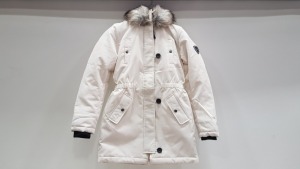 7 X BRAND NEW ONLY CLOTHING EGGNOG FAUX FUR WINTER PARKA IN VARIOUS SIZES RRP £50.00 (TOTAL RRP £350.00)