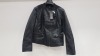 20 X BRAND NEW ONLY CLOTHING BLACK BIKER LEATHER STYLED NOOSE JACKETS SIZE 8