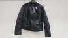 20 X BRAND NEW ONLY CLOTHING BLACK BIKER LEATHER STYLED NOOSE JACKETS SIZE 8