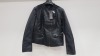 20 X BRAND NEW ONLY CLOTHING BLACK BIKER LEATHER STYLED NOOSE JACKETS SIZE 10