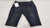 20 X BRAND NEW SIKSILK RIPPED BLACK DENIM SHORTS SIZE MEDIUM