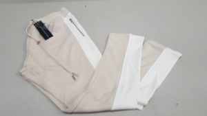 10 X BRAND NEW THE COUTURE CLUB RIB PANNELED TAPERED JOGGERS IN BEIGE SIZE LARGE