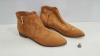 27 X BRAND NEW BETHANY TAN ANKLE BOOTS UK SIZE 8