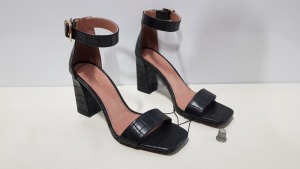 18 X BRAND NEW TOPSHOP SUKI BLACK HIGH HEELS UK SIZE 8 RRP £34.00 (TOTAL RRP £612.00)