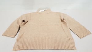 12 X BRAND NEW TOPSHOP BROWN TURTLENECK KNITTED JUMPERS SIZE LARGE RRP £39.00 (TOTAL RRP £468.00)