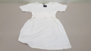 20 X BRAND NEW TOPSHOP WHITE DRESSES UK SIZE 12 RRP £25.00 (TOTAL RRP £500.00)