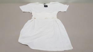 17 X BRAND NEW TOPSHOP WHITE DRESSES UK SIZE 12 RRP £25.00 (TOTAL RRP £425.00)