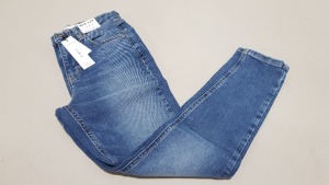 15 X BRAND NEW TOPSHOP JAMIE BLUE DENIM JEANS UK SIZE 10 RRP £40.00 (TOTAL RRP £600.00)