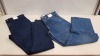 15 PIECE MIXED TOPSHOP JEAN LOT CONTAINING 8 X STRAIGHT CUT BLUE DENIM JEANS UK SIZE 12 RRP £40.00 AND 6 X JONI DARK BLUE DENIM JEANS UK SIZE 14 RRP £36.00 (TOTAL RRP £536.00)