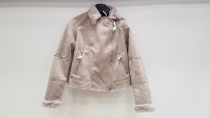 12 X BRAND NEW DOROTHY PERKINS FAUX FUR LINED SUEDE JACKETS UK SIZE 8 AND 14 RRP £49.00 (TOTAL RRP £588.00)